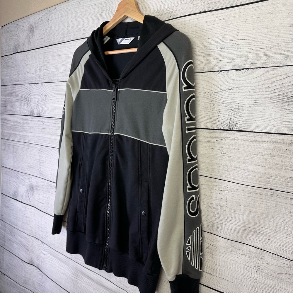 ADIDAS Full Zip Jacket Embroidered Hoodie Sweatshirt Y2K 2009 Vintage Size Small - Picture 4 of 12